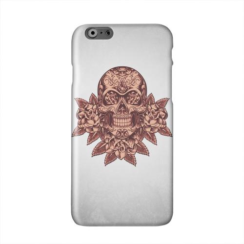 Skull Roses Red Grunge Solid White Hard Case Cover for Apple iPhone 6 PLUS/6S PLUS (5.5 inch)