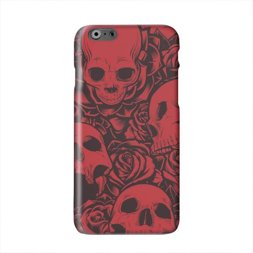 Skulls Rose Red/ Black Solid White Hard Case Cover for Apple iPhone 6 PLUS/6S PLUS (5.5 inch)