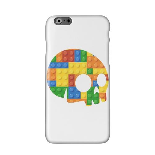 Blocks Side Skull Solid White Hard Case Cover for Apple iPhone 6 PLUS/6S PLUS (5.5 inch)