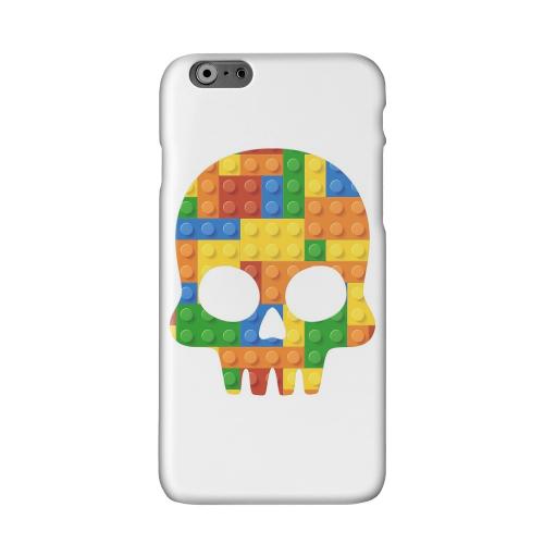 Blocks Skull Solid White Hard Case Cover for Apple iPhone 6 PLUS/6S PLUS (5.5 inch)