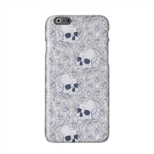 Thorn Skull Blue Halftone Solid White Hard Case Cover for Apple iPhone 6 PLUS/6S PLUS (5.5 inch)