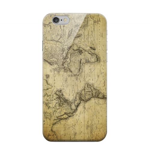 Geeks Designer Line (GDL) Apple iPhone 6 Matte Hard Back Cover - Vintage World Map Circa 1800's