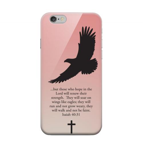 Geeks Designer Line (GDL) Apple iPhone 6 Matte Hard Back Cover - Isaiah 40:31 - Wisp Pink
