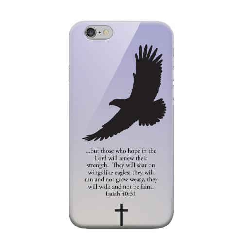 Geeks Designer Line (GDL) Apple iPhone 6 Matte Hard Back Cover - Isaiah 40:31 - Sleepy Grape