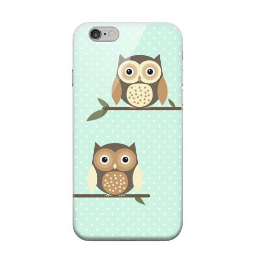 Geeks Designer Line (GDL) Apple iPhone 6 Matte Hard Back Cover - Retro Owls on Polka Dots