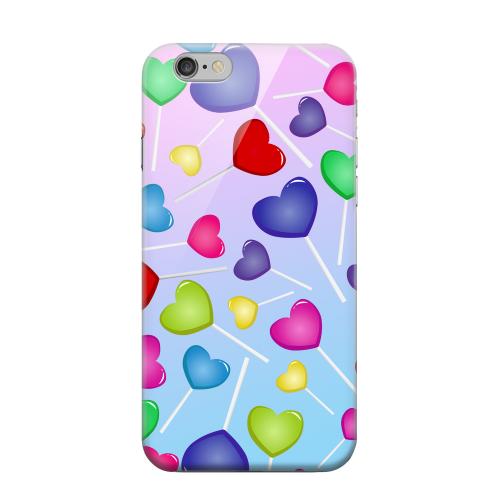 Geeks Designer Line (GDL) Apple iPhone 6 Matte Hard Back Cover - Assorted Heart Lollipops