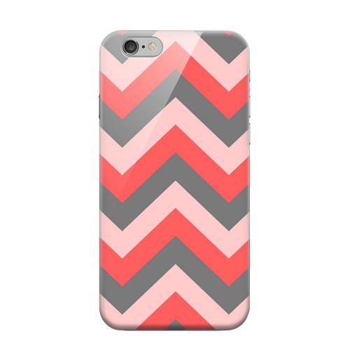 Geeks Designer Line (GDL) Apple iPhone 6 Matte Hard Back Cover - Red on Gray on Pink