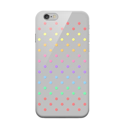 Geeks Designer Line (GDL) Apple iPhone 6 Matte Hard Back Cover - Rainbow Dots on Gray Geeks Designer Line (GDL) Apple iPhone 6 Matte Hard Back Cover - Rainbow Dots on Gray