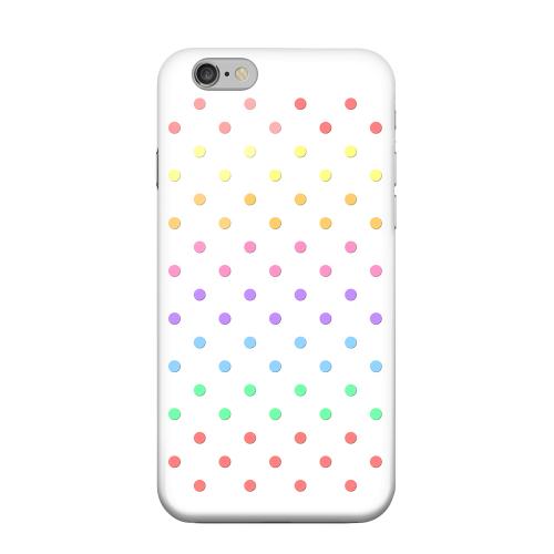 Geeks Designer Line (GDL) Apple iPhone 6 Matte Hard Back Cover - Rainbow Dots on White Geeks Designer Line (GDL) Apple iPhone 6 Matte Hard Back Cover - Rainbow Dots on White