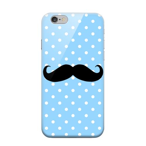 Geeks Designer Line (GDL) Apple iPhone 6 Matte Hard Back Cover - Stache on Sky Blue Geeks Designer Line (GDL) Apple iPhone 6 Matte Hard Back Cover - Stache on Sky Blue