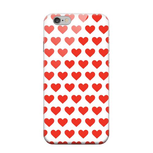 Geeks Designer Line (GDL) Apple iPhone 6 Matte Hard Back Cover - Red Hearts on White Geeks Designer Line (GDL) Apple iPhone 6 Matte Hard Back Cover - Red Hearts on White