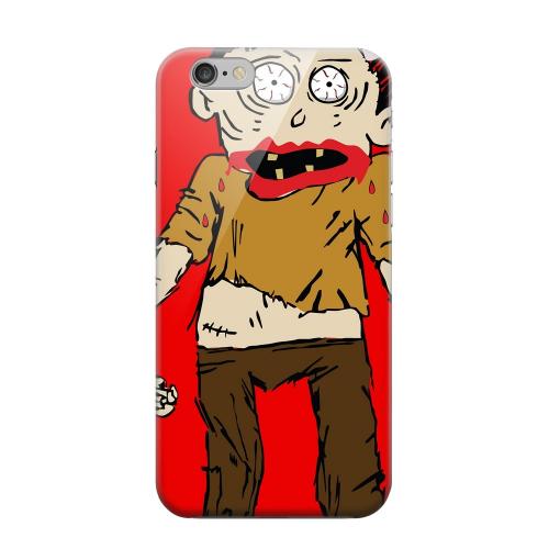 Geeks Designer Line (GDL) Apple iPhone 6 Matte Hard Back Cover - Zombie on Red