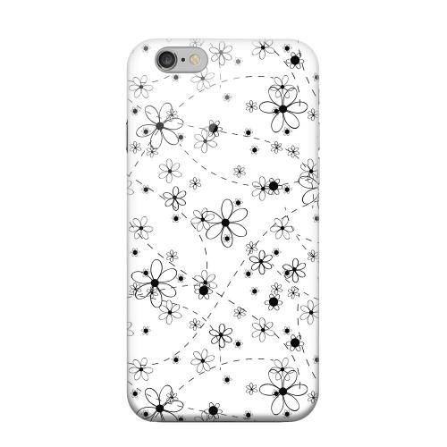 Geeks Designer Line (GDL) Apple iPhone 6 Matte Hard Back Cover - Black/ White Floral