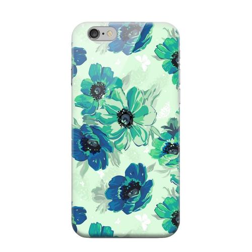 Geeks Designer Line (GDL) Apple iPhone 6 Matte Hard Back Cover - Blue/ Green Floral