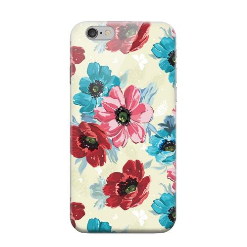 Geeks Designer Line (GDL) Apple iPhone 6 Matte Hard Back Cover - Blue/ Red Floral