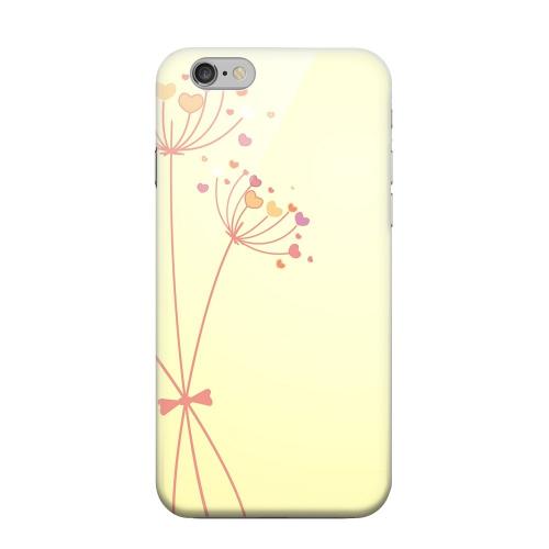 Geeks Designer Line (GDL) Apple iPhone 6 Matte Hard Back Cover - Dandelion Hearts on Yellow