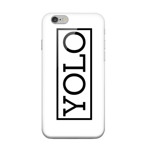 Geeks Designer Line (GDL) Apple iPhone 6 Matte Hard Back Cover - Black/ White YOLO