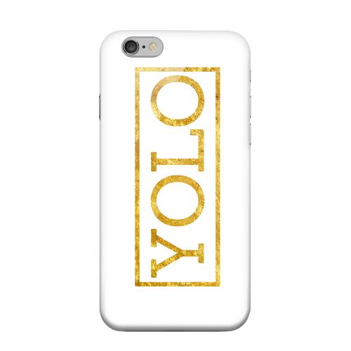 Geeks Designer Line (GDL) Apple iPhone 6 Matte Hard Back Cover - Gold YOLO