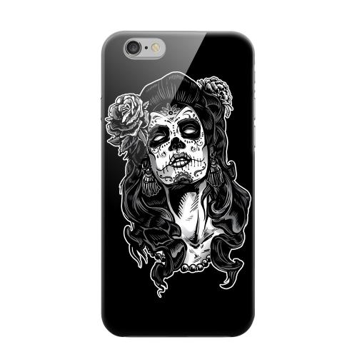 Geeks Designer Line (GDL) Apple iPhone 6 Matte Hard Back Cover - Day of the Dead Girl on Black