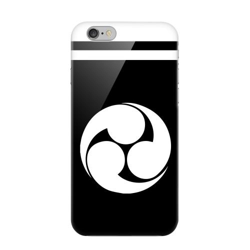 Geeks Designer Line (GDL) Apple iPhone 6 Matte Hard Back Cover - White Tomoe Kamon w/ Stripe v.1