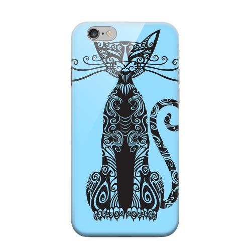 Geeks Designer Line (GDL) Apple iPhone 6 Matte Hard Back Cover - Kitty Nouveau on Light Blue Geeks Designer Line (GDL) Apple iPhone 6 Matte Hard Back Cover - Kitty Nouveau on Light Blue
