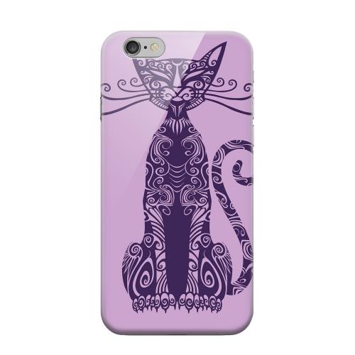Geeks Designer Line (GDL) Apple iPhone 6 Matte Hard Back Cover - Kitty Nouveau on Purple Geeks Designer Line (GDL) Apple iPhone 6 Matte Hard Back Cover - Kitty Nouveau on Purple