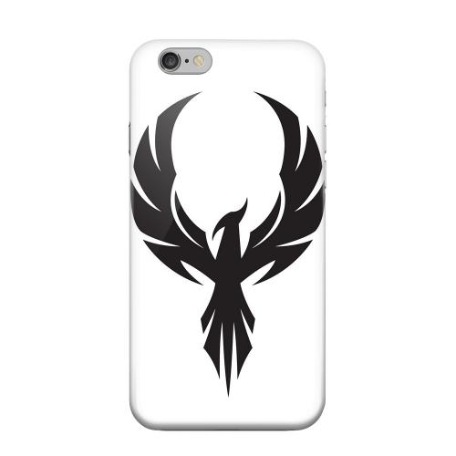 Geeks Designer Line (GDL) Apple iPhone 6 Matte Hard Back Cover - Black Phoenix on White Geeks Designer Line (GDL) Apple iPhone 6 Matte Hard Back Cover - Black Phoenix on White