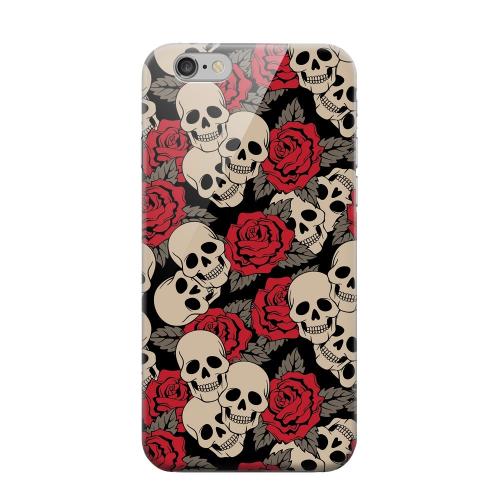 Geeks Designer Line (GDL) Apple iPhone 6 Matte Hard Back Cover - Rose Skulls Geeks Designer Line (GDL) Apple iPhone 6 Matte Hard Back Cover - Rose Skulls