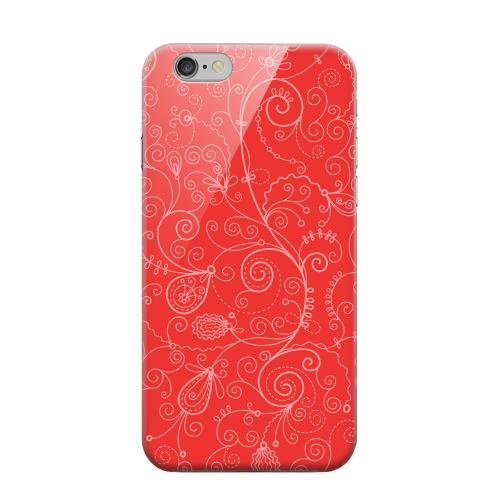 Geeks Designer Line (GDL) Apple iPhone 6 Matte Hard Back Cover - Floral 1 Poppy Red