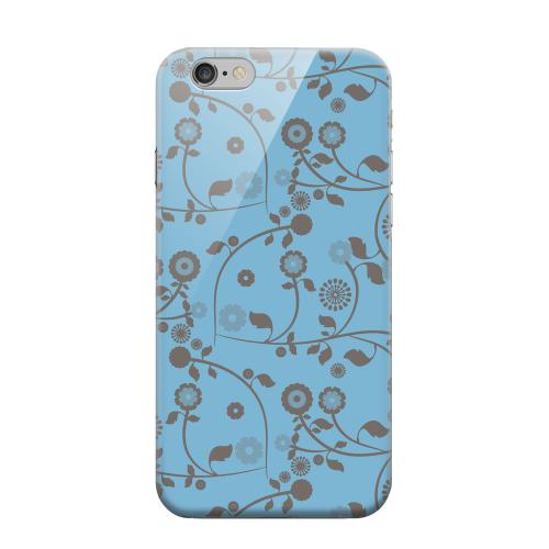 Geeks Designer Line (GDL) Apple iPhone 6 Matte Hard Back Cover - Floral 2 Dusk Blue