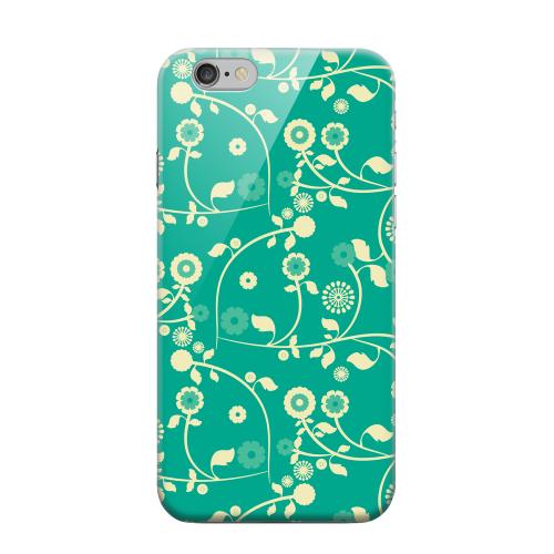 Geeks Designer Line (GDL) Apple iPhone 6 Matte Hard Back Cover - Floral 2 Emerald