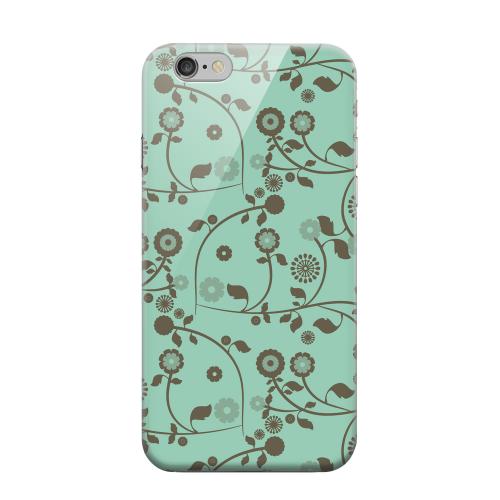 Geeks Designer Line (GDL) Apple iPhone 6 Matte Hard Back Cover - Floral 2 Grayed Jade