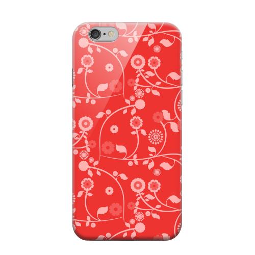 Geeks Designer Line (GDL) Apple iPhone 6 Matte Hard Back Cover - Floral 2 Poppy Red