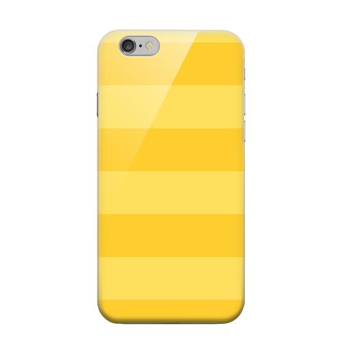 Geeks Designer Line (GDL) Apple iPhone 6 Matte Hard Back Cover - Stripes Lemon Zest