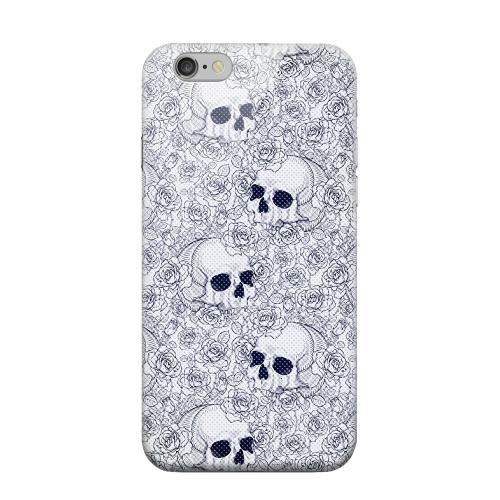 Geeks Designer Line (GDL) Apple iPhone 6 Matte Hard Back Cover - Thorn Skull Blue Halftone Geeks Designer Line (GDL) Apple iPhone 6 Matte Hard Back Cover - Thorn Skull Blue Halftone