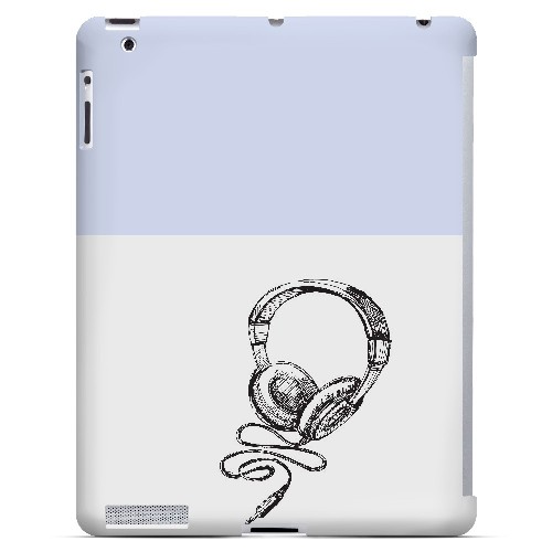 Head Bobbing Faint Blue - Geeks Designer Line Music Series Hard Case for Apple iPad (3rd & 4th Gen.)