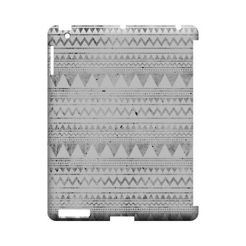 Grungy Triangles Geeks Designer Line Zig Zag Series Slim Hard Case for Apple iPad (3rd & 4th Gen.)