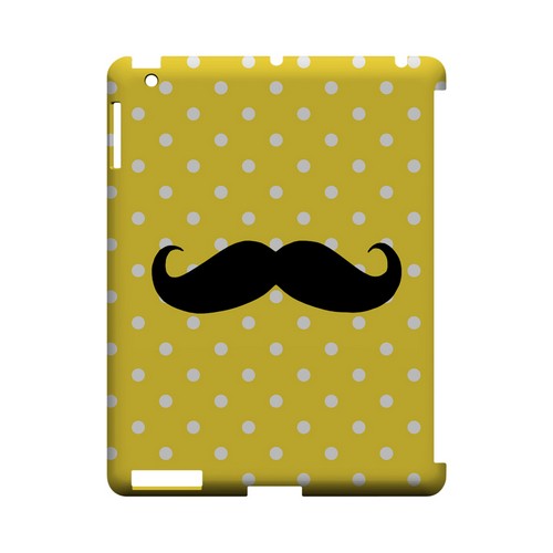 Stache on Yellow Geeks Designer Line Polka Dot Series Slim Hard Case for Apple iPad (3rd & 4th Gen.)