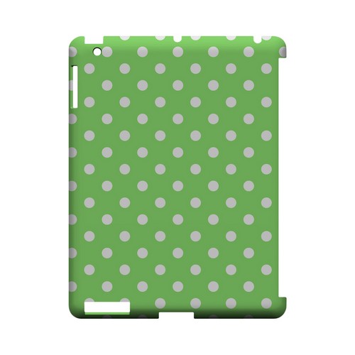 White Dots on Green Geeks Designer Line Polka Dot Series Slim Hard Case for Apple iPad (3rd & 4th Gen.)
