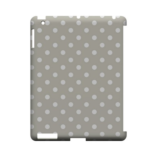 White Dots on Khaki Geeks Designer Line Polka Dot Series Slim Hard Case for Apple iPad (3rd & 4th Gen.)