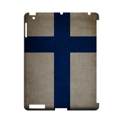 Grunge Finland Geeks Designer Line Flag Series Slim Hard Case for Apple iPad (3rd & 4th Gen.)