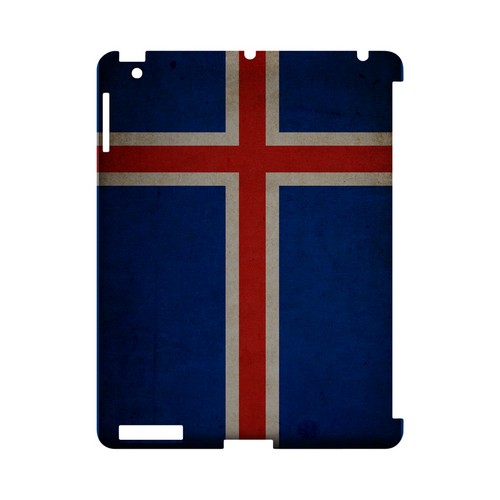 Grunge Iceland Geeks Designer Line Flag Series Slim Hard Case for Apple iPad (3rd & 4th Gen.)