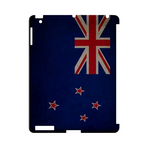 Grunge New Zealand Geeks Designer Line Flag Series Slim Hard Case for Apple iPad (3rd & 4th Gen.)