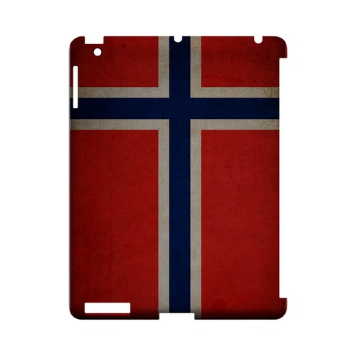 Grunge Norway Geeks Designer Line Flag Series Slim Hard Case for Apple iPad (3rd & 4th Gen.)
