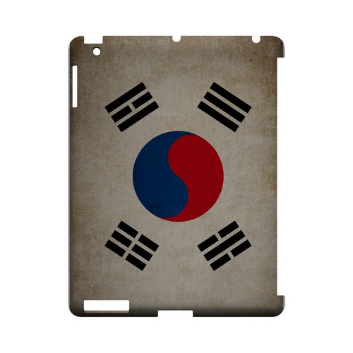 Grunge South Korea Geeks Designer Line Flag Series Slim Hard Case for Apple iPad (3rd & 4th Gen.)