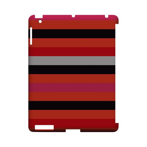 Muted Spade Stripes - Geeks Designer Line Stripe Series Hard Case for Apple iPad (3rd & 4th Gen.)