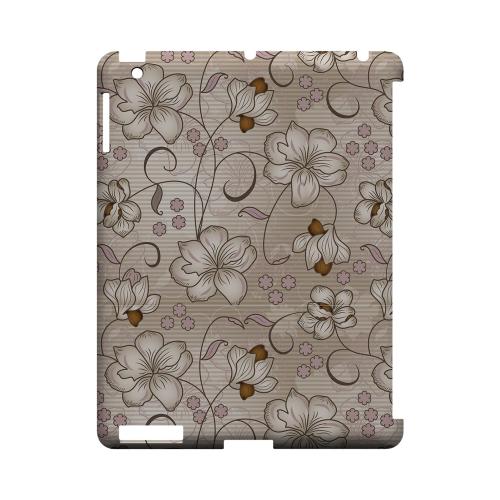Floral Stripes Linen - Geeks Designer Line Floral Series Hard Case for Apple iPad (3rd & 4th Gen.)