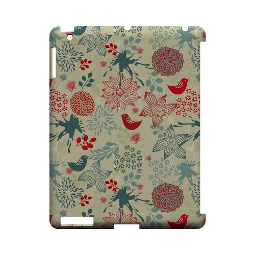 Lovebird Floral Splatter - Geeks Designer Line Floral Series Hard Case for Apple iPad (3rd & 4th Gen.)