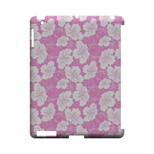 White Hibiscus on Pink - Geeks Designer Line Floral Series Hard Case for Apple iPad (3rd & 4th Gen.)