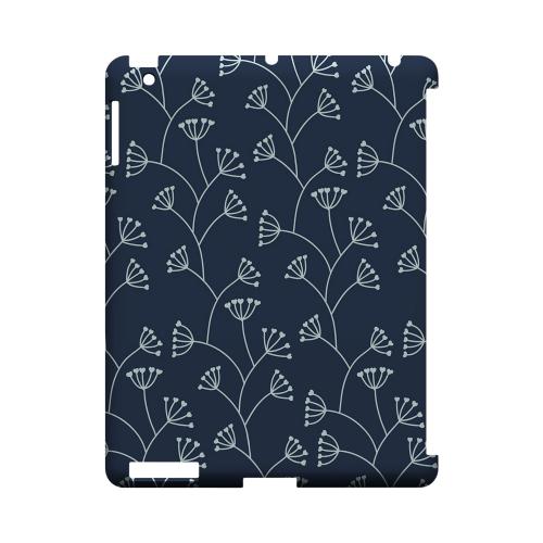 Simple Blue - Geeks Designer Line Floral Series Hard Case for Apple iPad (3rd & 4th Gen.)
